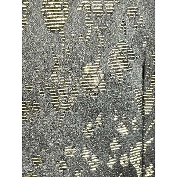 Retro Metallic Floral Blazer Black 2X NYE Festive Holiday Shiny Classic Chic 80s - Picture 4 of 9